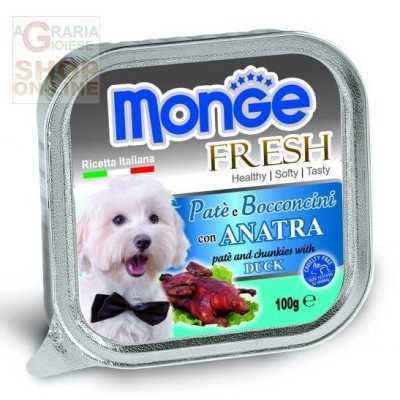 MONGE FRESH PATE AND CHUNKS FOR DOGS WITH DUCK GR. 100