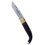 Paolucci Scarperia knife black handle brass heads stainless steel blade cm. 17