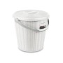 Elegance wicker finish bin with White lid lt. 10