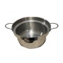 PENTOLA CALDAINO CON MANICI IN ACCIAIO INOX CM. 34x19h.