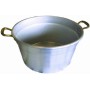 CALADAIA POT IN HEAVY ALUMINUM WITH BRASS HANDLES CM. 42