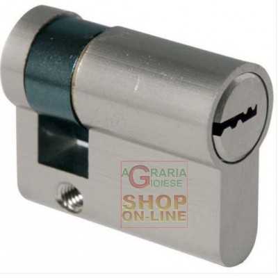 HALF CYLINDER EUROPEAN KEY PROFILE IBFM SATIN CHROME MM. 40