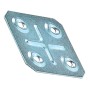 SQUARE PLATES IN GALVANIZED STEEL CM. 4x4 PCS. 10