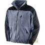 POLYESTER FLEECE WITH ZIP UP TO THE BOTTOM BICOLOR BLUE BLACK TG S XXL