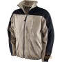 POLYESTER FLEECE WITH ZIP UP TO THE BOTTOM TWO-TONE BLACK BEIGE TG S XXL