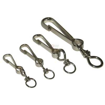 SIMPLEX SWIVEL SNAP HOOK IN NICKEL-PLATED STEEL MM. 50