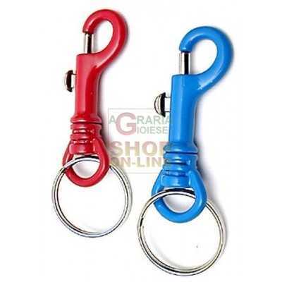 SNAP HOOKS KEY RING WITH ROTATING RING MM 50 PCS. 2