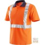 POLO 100% POLIESTERE TRAFORATO GR 140 BANDE 3M 8910 5 CM EN 471 CLASSE II COLORE ARANCIO TG M L XL XXL