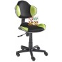 NEW ELVY SWIVEL OFFICE ARMCHAIR BLACK-GREEN