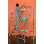 GALVANIZED STEEL SCAFFOLDING WITH WOODEN WORKTOP MOD. GRIM MT.