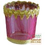 GLASS TEA LIGHT TOULLE HOLDER CM.6X6