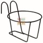 WROUGHT IRON VASE HOLDER ROUND ONE PLACE DIAM. CM. 25