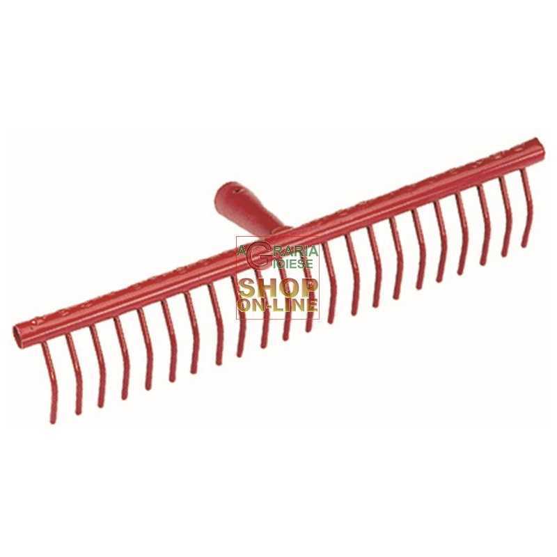 Rastrello In Ferro Per Fieno Con 20 Denti Tondi - Lunghezza 69 Cm