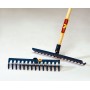PROFESSIONAL RAKE IN HEAVY PAINTED STEEL 18 TEETH JUDGE