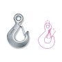 Robur Hook for lifting with safe galvanized carbon steel GR. 4