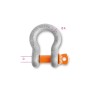 Robur Lyre shackles for lifting EN13889 TON. 0.5 R6
