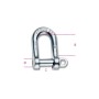 Robur Straight shackles for lifting wide type galvanized carbon steel GR.4 (1/2) mm. 12