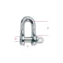 Robur Straight shackles for lifting Uni type galvanized carbon steel GR.4 UNI (5/8) mm. A16