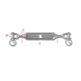 Robur Tensioner with two stainless steel AISI 316 M6 forks