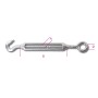 Robur Eye tensioner and hook in AISI 316 M8 stainless steel