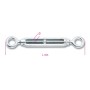 Robur Turnbuckles with two galvanized eyes (3/4) Z M20