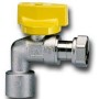 SQUARE GAS BALL TAP FOR WATER HEATER WITH FEMALE / FEMALE HANDLE CIM 186PG DIAM. 1 / 2x3 / 4