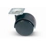 TWIN NYLON WHEEL WITH PLATE MM. 30