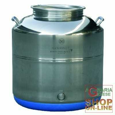 Contenitore Fusto Bidone Acciaio Inox Per Olio 15 Litri Sansone Modello - 12