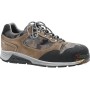 LOW SHOE IN BOVINE SPLIT SUEDE WITH INSERTS IN MIMETIC FABRIC TOE ALUMINUM LAMINA TEXTILE