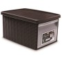 Elegance M in multipurpose box with lid and front opening Moka