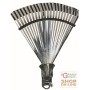 BROOM FOR LEAVES ADJUSTABLE IRON SWIVEL CLAMP ATTACHMENT