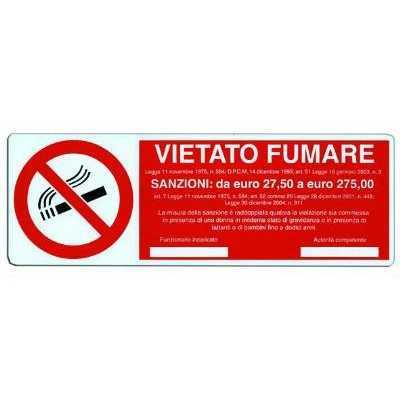 NO SMOKING SIGNAL SIGN 350X120 MM