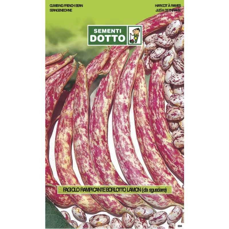 L'Ortolano - Offerta 3 Buste Di Semi Da Orto: Fava, Fagiolo Rampicante Borlotto E Pisello Rampicante - Semi Selezionati Di Alta Qualità