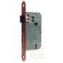 Patent brass-plated lock with square rounded plate mm. 8 center distance mm. 70