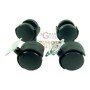 SET OF 4 PLASTIC WHEELS DIAM. 40 MM.