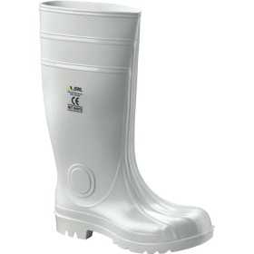 SKL NIT-WHITE WHITE NITRILE BOOTS WITH TOE