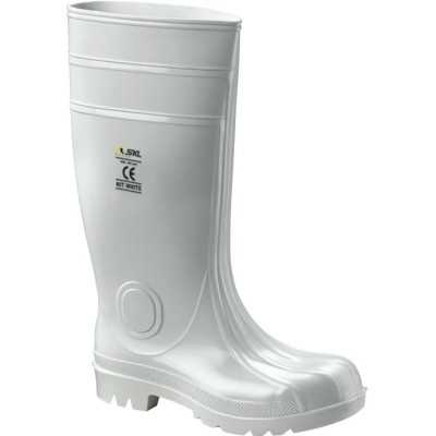 SKL NIT-WHITE WHITE NITRILE BOOTS WITH TOE