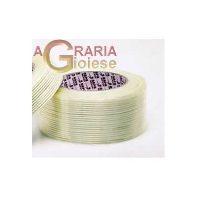 TRANSPARENT MONODIRECTIONAL REINFORCED PACKING TAPE MM. 50x50