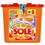 SOLE ECODOSI LAUNDRY DETERGENT WASHING MACHINE PODS PERLE PROTECT COLOR 18 and 8 CAPS