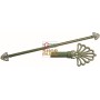 BARREL FOR GREEN-GOLD CURTAIN IN WROUGHT IRON FAN CM. 40/60