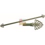 BARREL FOR GREEN-GOLD CURTAIN IN WROUGHT IRON FAN CM. 60/80