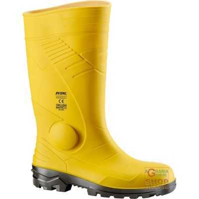 STIVALE IN PVC PUNTALE E LAMINA MODELLO ECONOMICO COLORE GIALLO