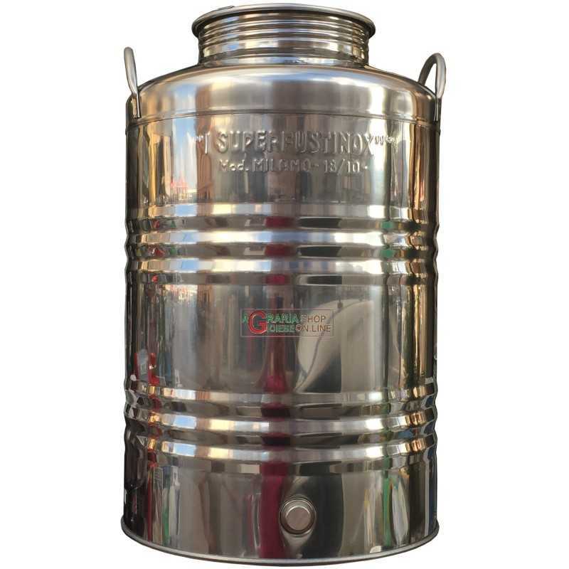 Fusto Per Olio Sansone 5 Litri In Acciaio Inox Contenitore Con Rubinetto Bidone