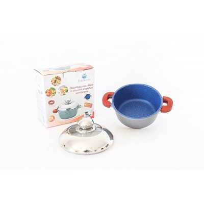VOLCANIC CASSEROLE IN DIE-CAST ALUMINUM NON-STICK WITH LID CM.