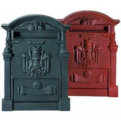 CAST IRON MAIL BOX MOD. DIRECTOR COLOR RED cm. 28X9X41H