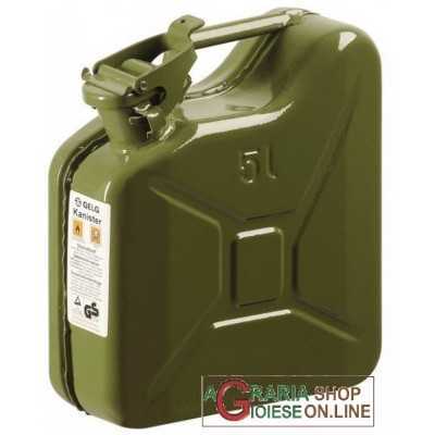 Tanica da trasporto carburante capacita 5 lt in plastica colore verde