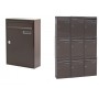 CASSETTA POSTALE ACCIAIO CASELLARIO MARRONE mm. 270 x 100 x