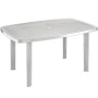 TABLE IN POLYPROPYLENE PP FARO BIANCO OVALE cm. 137x85x72h.