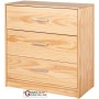 DRAWER WITH 3 DRAWERS IN SOLID PINE NATURAL WOOD COLOR cm.