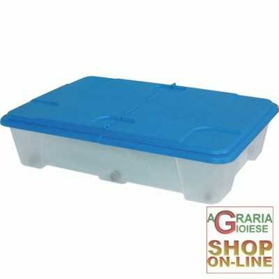 DRAWER IN PVC UNDERBED WITH WHEELS AND LID CM. 60X40X37H